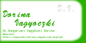 dorina vagyoczki business card